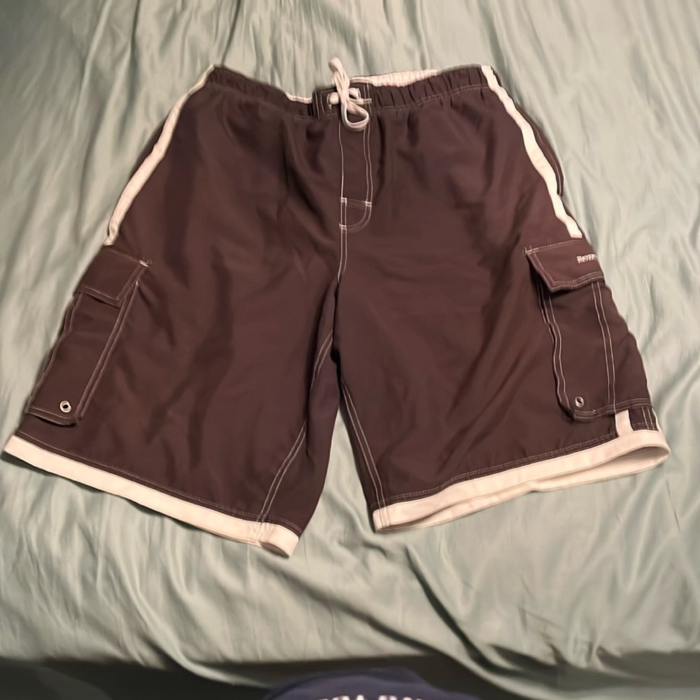 Beverly Hills Polo Club Brown Board Shorts with Drawstring Waist